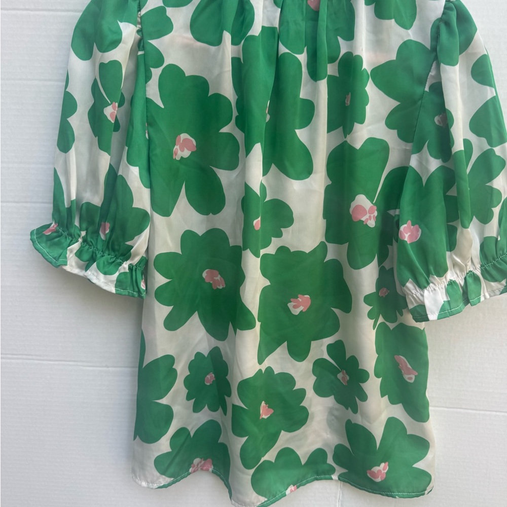 Green Floral Women's Top